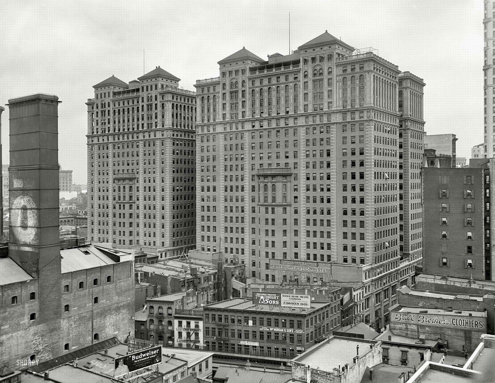 New York circa 1909. Hudson Terminal Buildings. At the site of the future World Trade Center.jpg